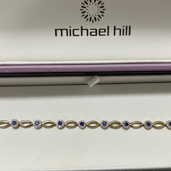 Michael Hill Jewelry - Michael Hill 10k Gold Bracelet with diamonds(September birthstones)